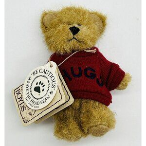 Boyds Mini Messenger Bear Hugs Tan Plush Message Red Shirt 3.5 Inch Stuffed